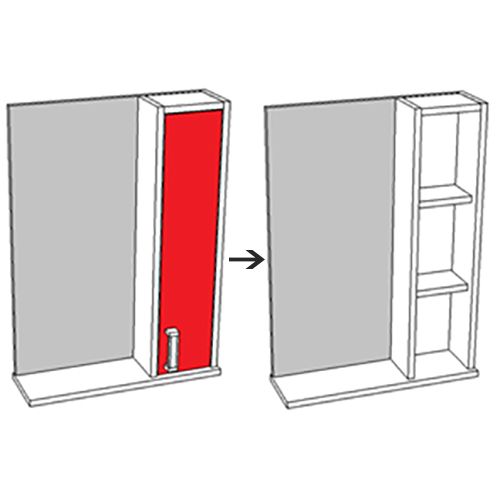 Зеркало-шкаф Corozo Колор 50см белый/синий SD-00000709
